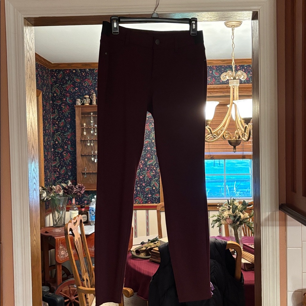 Burgundy Slim Fit Pants